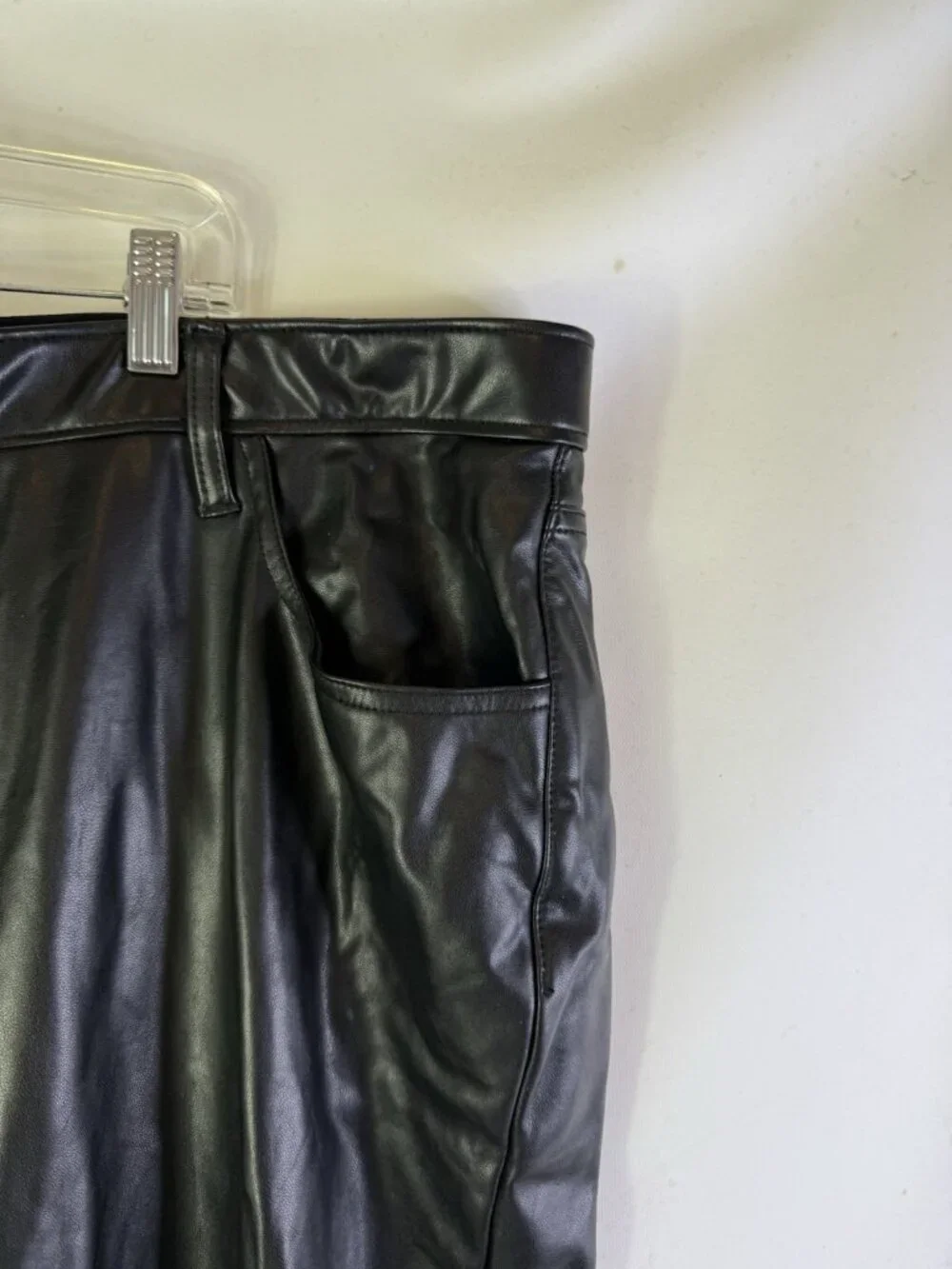 New Abercrombie & Fitch Curve Love The Skinny High Rise Faux Leather Pants